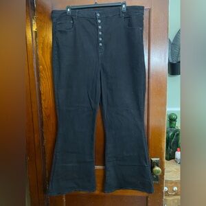 Women’s plus American Eagle Black high waisted Wide Flare Jeans